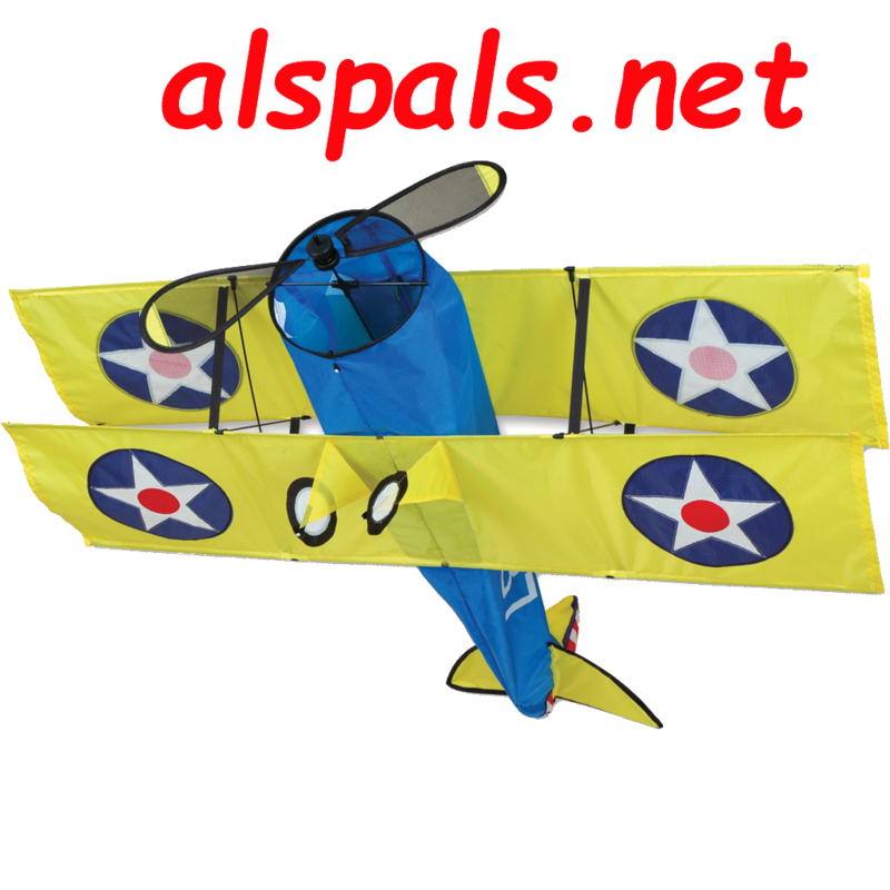  # 11041:  Rainbow Biplane Size: 41 in by 40 in Kite