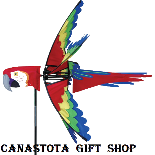 # 25005 : 27" Scarlet MaCaw   Bird Spinners upc# 630104250058