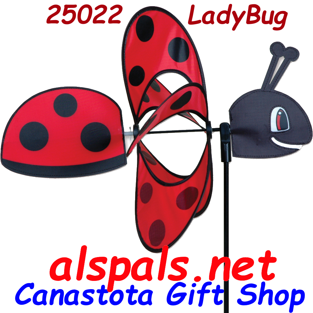 # 25022 : Ladybug  Petite & Whirly Wing Spinner  upc#  630104250225