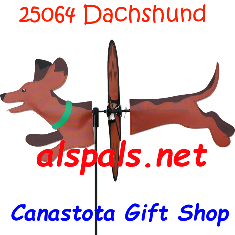 # 25064 :  Dachshund Petite & Whirly Wing Spinner   upc# 63010425064 19" by 12.75" ​ ​