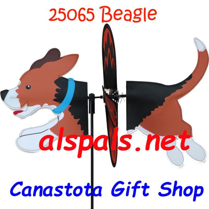 # 25065 :  Beagle Petite & Whirly Wing Spinner   upc# 63010425065 19" by 12.75" ​ ​