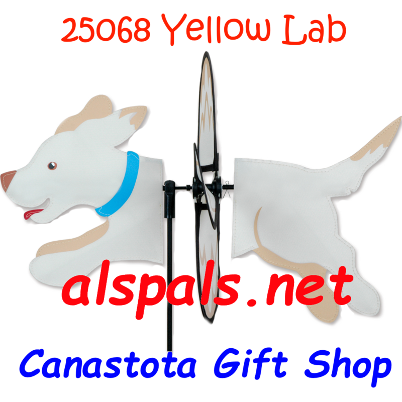 # 25068 :  Yellow Lab Petite & Whirly Wing Spinner   upc# 63010425068 19" by 12.75" ​ ​
