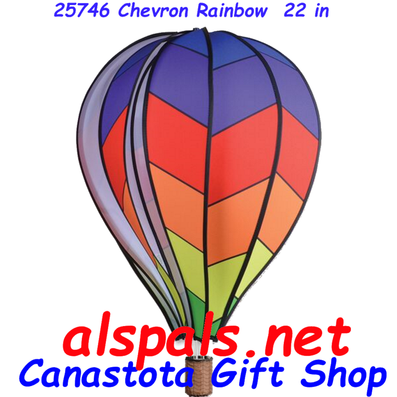 # 25746 : Chevron Rainbow  22" Hot Air Balloons  upc # 630104257460
