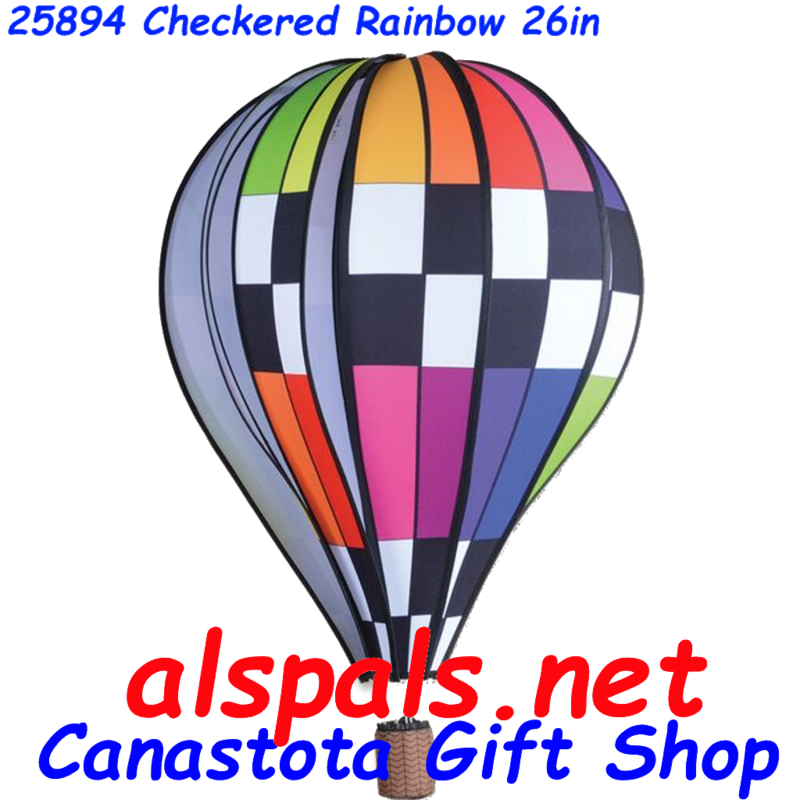 # 25894 : Checkered Rainbow 26" Hot Air Balloon       upc # 630104258948
