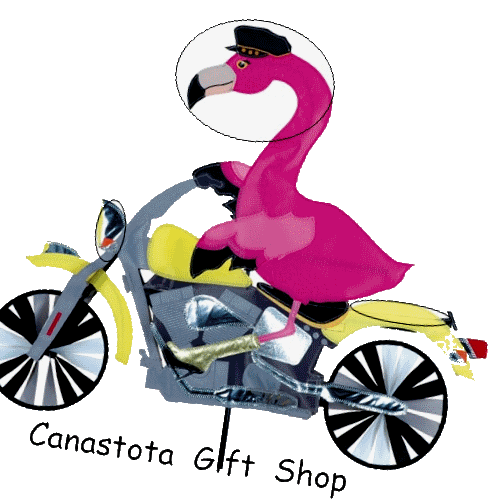 # 25673 : Biker Flamingo  Party Animals  upc #  63010425673
