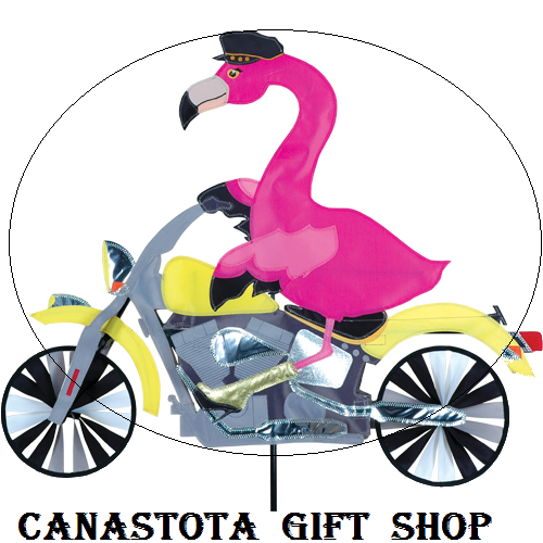 # 25673 : Biker Flamingo   Party Animals   upc # 63010425673 30" By 25"