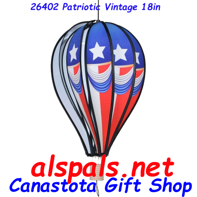 #26402 Vintage Patriotic  Hot Air Balloon upc# 630104264024 18 inch diameter