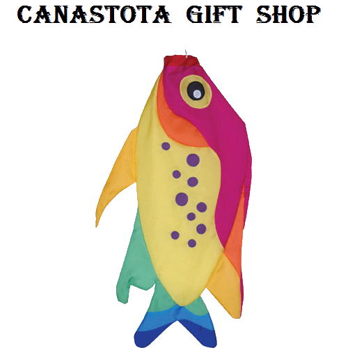 # 77721 : 36" Rainbow Damsel   Fish Windsocks  upc #  63010477721