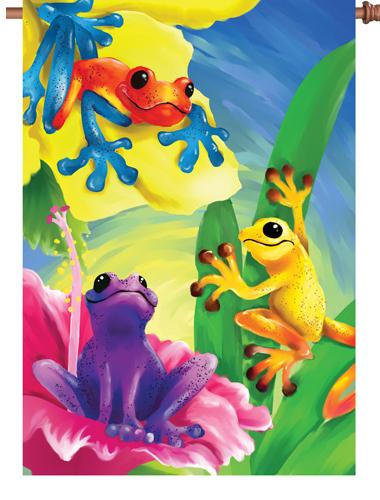 #51436:Colorful Frogs:Brilliance Flag upc #630104514365