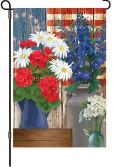#51335:Patriotic Flowers:Illuminated Flag upc #630104513351