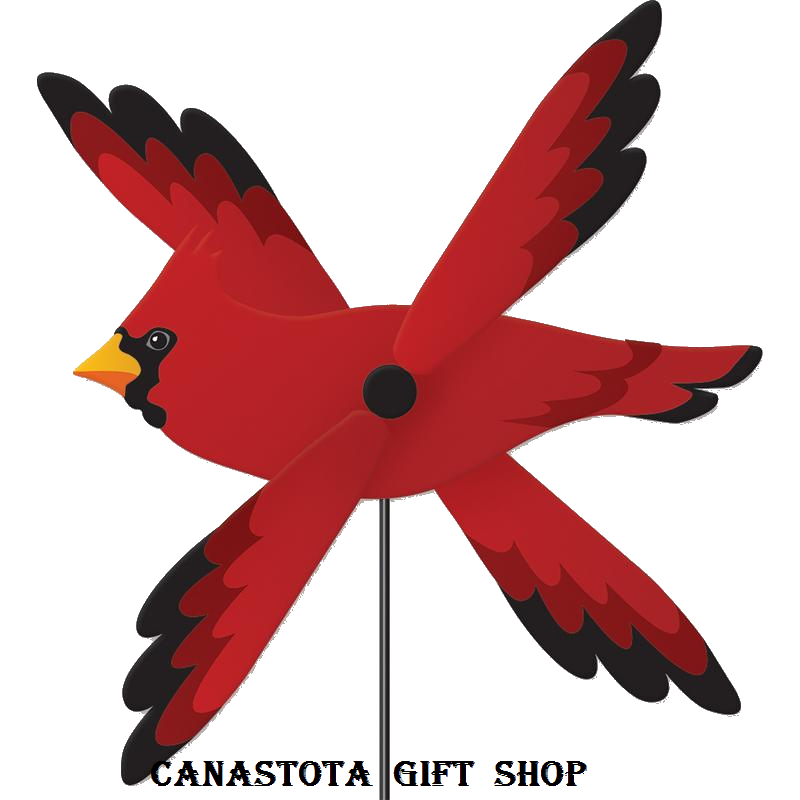 21838 Cardinal : Whirligig Size: 17 in. X 6.75 in.        diameter: 20 in. upc #630104218386