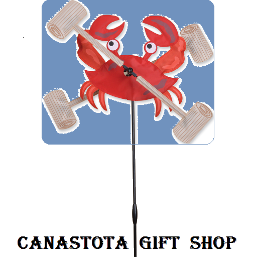 21824 18" Crab: Whirligig  Size: 18 in. X 16.75 in.        diameters: 20 in  upc #630104218249