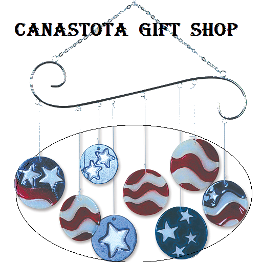 # 81153 : Patriotic  Glass Scrolls  upc #  63010481153