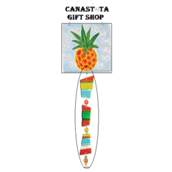 # 81105 : Pineapple  Glass Sun Catchers  upc #  63010481105