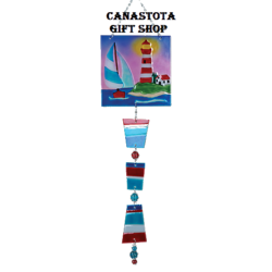 # 81128 : Lighthouse  Glass Sun Catchers  upc #  63010481128